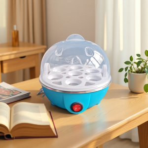Cuiseur à œufs électrique compact pour la maison, arrêt automatique, 350W, 2 niveaux, 7 œufs, antiadhésif, facile à nettoyer, cadeau, vente en gros, export - Product Image 1