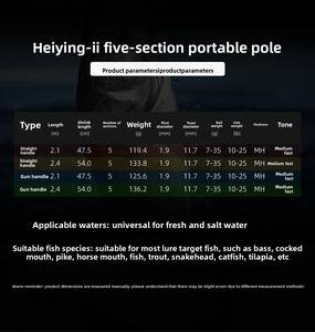 Canne à pêche NEWMAJOR MH Carbon à cinq sections, manche en EVA, portable, multi-sections, pour la pêche à la carpe en lac, longue portée - Product Image 6
