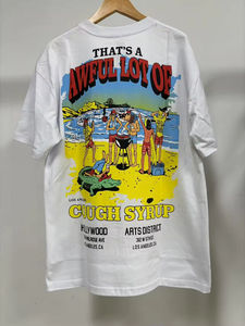 Camiseta con Estampado de Tatuaje de Cupido «THAT'S an AWFUL LOT of COUGH SYRUP» de Alta Calidad 100% Algodón, Cuello Redondo, Oversized, Personalizada y Unisex para Hombre - Product Image 6