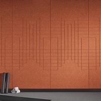 Panneaux acoustiques modernes en feutre polyester PET 1220*2440*9/12mm pour studio, insonorisation, absorption du son, ignifuges