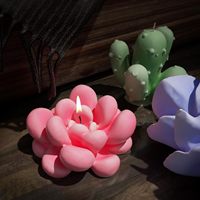 Cetakan lilin silikon sukulen buatan tangan Resin cetakan bunga kaktus cetakan Peony