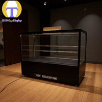 Vitrine moderne en verre trempé avec cadre en aluminium, éclairage LED, robuste, haute qualité, pour magasin de détail, centre commercial, exposition, sur mesure