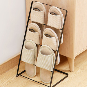 Kunden spezifische klappbare Eingangs bereich Schuhe Lagerung Organizer Metall Eisen Hausschuhe Regal - Product Image 6