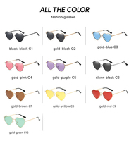 Lunettes de soleil pour femmes de qualité supérieure, style classique rétro, en métal, en forme de cœur, luxe, polarisées, protection UV400, lunettes personnalisées pour femme