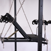 Chaise à bascule en cuir pour écartement des jambes, menottes et entraves de cheville, bondage SM pour couples, jouet sexuel pour adultes, vente en gros directe usine