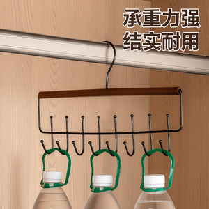 Multifunctional Clothes Rack With Hooks For Wardrobe Storage Student Dormitory Use Solid Wood Design Rectangle Shape Hook Type - Product Image 1