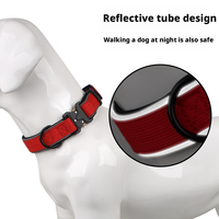 Maßgefertigtes Robustes Hundehalsband Verstellbar Nylon mit Metallschnalle Griff Luxuriöser Taktischer Stil Weich Langlebig für Große Hunde