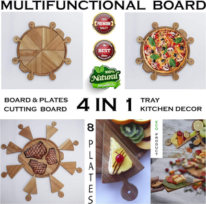 Planche à <span class=keywords><strong>pizza</strong></span> en bois de 14 pouces pour <span class=keywords><strong>pizza</strong></span>, fromage, fruits, viande, gâteau, en-cas et plaque à <span class=keywords><strong>pizza</strong></span> en bois. - Product Image 6