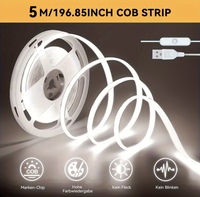 Lampu Strip LED COB Super Terang Fleksibel Tegangan Rendah Linear 6000K Putih / 3000K Putih Hangat Cocok untuk Dinding Rumah Linear