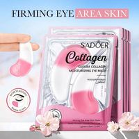 Masque pour les yeux au collagène SADOER en marque propre, hydratant, apaisant, nourrissant, contre la fatigue, les cernes, les poches sous les yeux, pour peaux sèches