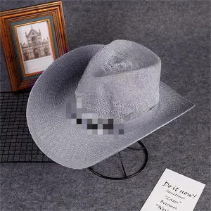 成人定制男士西方针织纯色牛仔帽