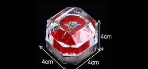 Boîte de rangement pour bagues en acrylique transparente portable en cristal bon marché, boîte de présentation de bijoux de mariage, boîte organisateur de bagues - Product Image 6