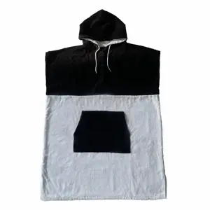 Erwachsene Kapuze Surf Poncho Wickel Robe Schwimmbad ändern Strand Surf Poncho Handtuch