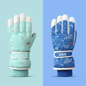 Guantes de Invierno para Niños, Impermeables, de Cinco Dedos, Resistentes al Viento, Cálidos para Exteriores - Product Image 1