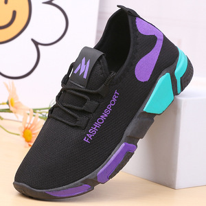 Zapatillas Deportivas Casuales Transpirables Blancas y Negras para Mujer, al por Mayor de Fábrica, Baratas, con Plataforma - Product Image 2