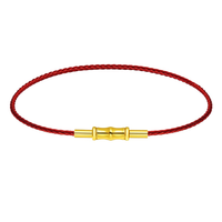 Cordon ultra-fin XD pour la création de bijoux, fil d'acier tressé rouge imperméable de 1,5 mm pour la pose de perles et petits pendentifs en or.