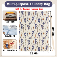 Sac à linge réutilisable en toile de coton écologique avec cordon de serrage et logo personnalisé pour la vente en gros