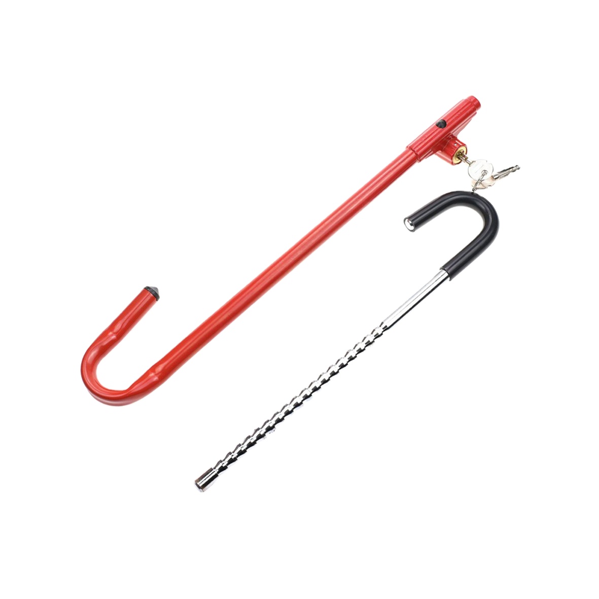 Качественный Телескопический замок рулевого колеса Автомобильный Противоугонный автомобильный фургон замок рулевого колеса с ключами