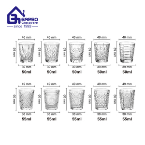 Gobelet à vin en verre, à fond épais, de 40ml, droit, classique, pour tir normal, verrerie d'alcool, pour fête, vente en gros, 3 pièces - Product Image 4
