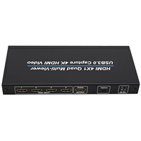 Dispositif tout-en-un de capture vidéo USB 4K MP4 et multi-visionneur HD 4*1 avec garantie d'un an
