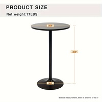 Table de bar ronde moderne en plastique de 40 pouces de hauteur pour hôtels et supermarchés