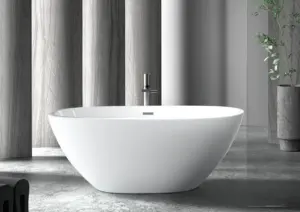 15YRS Oem/Odm Ervaring Fabriek Mode Ontworpen Acryl Duurzaam Vrijstaande Wit Bad Whirlpool Badkuip