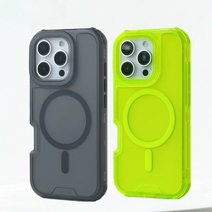 CHAOYIDIAN NOUVEAU <span class=keywords><strong>Coque</strong></span> de téléphone néon pour <span class=keywords><strong>iPhone</strong></span> 17 ProMax 14 15 13 <span class=keywords><strong>11</strong></span> 12 16Pro, compatible avec la charge sans fil, finition mate, antichoc et protectrice - Product Image 1