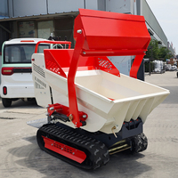 Kostenloser Versand Mini Dumper Tracked Motor Schubkarre Track Site Dumper für Farm Work Mini Crawler Dumper Truck