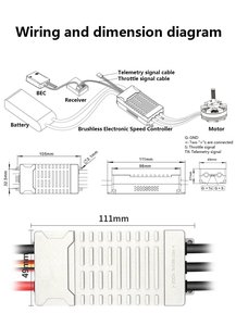 ESC 200A 5-12S LiPo มอเตอร์ไร้แปรงถ่าน ตัวควบคุมความเร็วอิเล็กทรอนิกส์ ARM Cortex MCU DShot ProShot สำหรับโดรนหลายแกน ปีกตรึง FPV UAV - Product Image 6