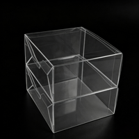 Boîte d'emballage transparente en PET de qualité alimentaire avec impression CMJN sur mesure pour nouilles et sushis, avec film protecteur