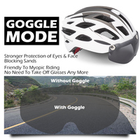 Casco de Ciclismo VICTGOAL para Adultos, Hombres y Mujeres, con Protección Facial Completa UV400, con Luces LED, para Bicicleta de Carretera, Scooter, Bicicleta Eléctrica