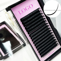 Extensions de cils individuels en faux vison, forme ellipse, plates 0.15, classiques, pour vente en gros et OEM