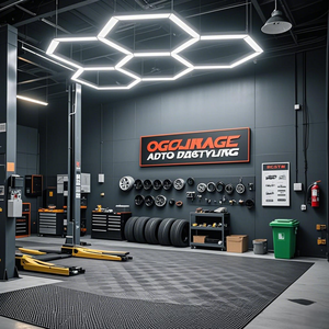 Dalles de sol de garage en plastique PP emboîtables INOLP, fabriquées en Chine/GUA, pour garage et salle de lavage de voitures - Product Image 1