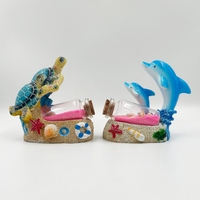 Souvenirs touristiques créatifs Bouteilles à la dérive Statuette de dauphin Logos personnalisés Sculptures de dauphins en résine artisanale