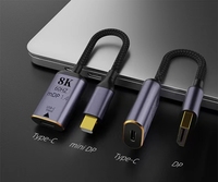 Câble HDTV USB Type C Femelle vers Mini DisplayPort 1.4 Mâle Sortie 8K@60Hz 4K@120Hz pour Tablette Téléphone Ordinateur Portable