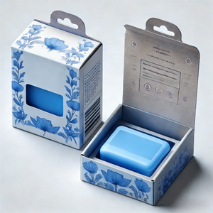 Boîte d'emballage de savon biodégradable personnalisée avec tiroir coulissant carré, pot de <span class=keywords><strong>beurre</strong></span> corporel de luxe, design portable, doublure en éponge - Product Image 3