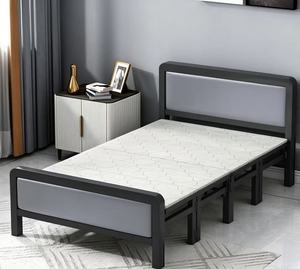 Modern Folding Metal <b>Bed</b> Frame <b>Single</b> Sleeper <b>Bed</b> Portable Iron <b>Bed</b> for Dormitory Hotel Apartment Rental Room - Product Image 1