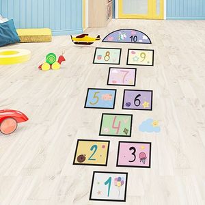 <span class=keywords><strong>Autocollant</strong></span> mural créatif en forme de figures de marelle, décoration de chambre d'enfant, <span class=keywords><strong>autocollant</strong></span> en PVC - Product Image 3