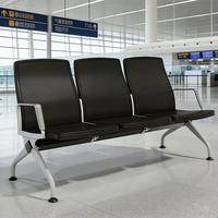 Chaises d'attente 4 places de première qualité pour aéroports, hôpitaux, centres commerciaux et hôtels – Durables, écologiques et modernes en aluminium