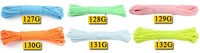 Paracorde fluorescente phosphorescente 2mm-5mm, 2m/3mm/4mm, nylon/PP/Pet, cordes de tente de parachute fluorescentes emballées pour une utilisation facile