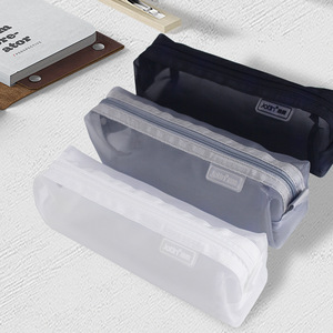 Vuông trong suốt sinh viên văn phòng phẩm túi mềm nylon lưới bút chì trường hợp dây kéo dày phim hoạt hình lưu trữ vải - Product Image 6