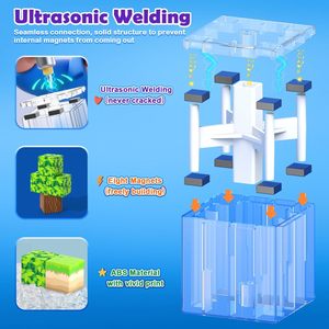 150 Blocchi Magnetici da Costruzione Giocattolo STEM, Cubi Magnetici Impilabili per Bambini, Regalo Gioco per Ragazzi e Ragazze dai <span class=keywords><strong>3</strong></span> Anni in su - Product Image 4