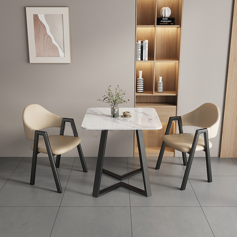 Peau kaki 2 chaises montagne de neige planche de roche blanche étagère noire