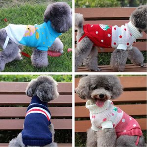 Hot Selling <span class=keywords><strong>Pet</strong></span> Sweater Roupas Bonitos Gola Quente <span class=keywords><strong>Pet</strong></span> Knit Sweater Dog Clothes Puppy Cat Outono Inverno Roupas de Natal - Product Image 5