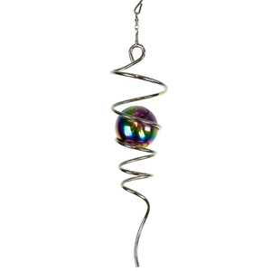 Girandola a Vento - Spirale con Sfera Decorativa Multicolore in Acciaio Inossidabile - Product Image 1