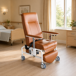 <span class=keywords><strong>Fauteuil</strong></span> de dialyse médical CE pour prélèvement sanguin, <span class=keywords><strong>fauteuil</strong></span> inclinable robuste pour patient d'hôpital avec plateau et capacité de charge de 200 kg - Product Image 1