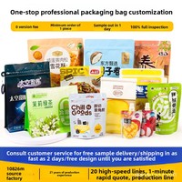 Sacs d'emballage personnalisés pour aliments pour bébés - Sacs refermables à fermeture éclair sur huit côtés, auto-scellants, avec logo personnalisé, en composite