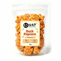 Friandises pour chiens et chats N4P à double texture, saveur poulet et canard, croustilles de céréales protéinées, parfaites comme récompense d'entraînement et collation quotidienne