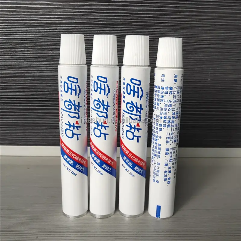Factory Supply Silicone Adhesive Glue Sealant Small Aluminium Tube 3g 5g 10g 12g 15g Soft Aluminium Tubes for Tyre Cement