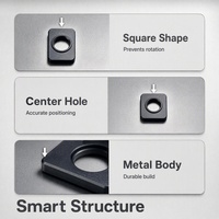 Entretoise de positionnement carrée personnalisée OEM, surface mate, pièce de localisation usinée CNC pour modules de caméra et matériel électronique